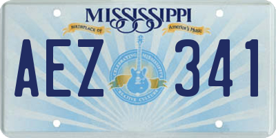 MS license plate AEZ341