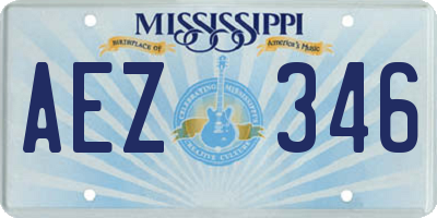 MS license plate AEZ346