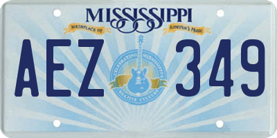 MS license plate AEZ349