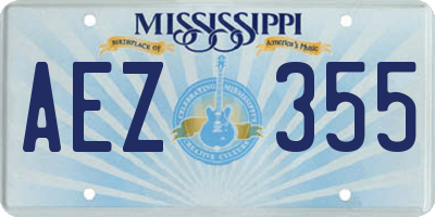 MS license plate AEZ355