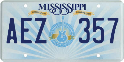 MS license plate AEZ357