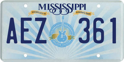 MS license plate AEZ361