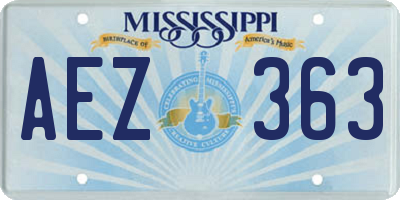 MS license plate AEZ363