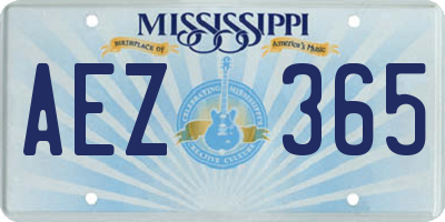 MS license plate AEZ365