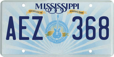 MS license plate AEZ368