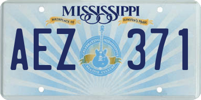 MS license plate AEZ371