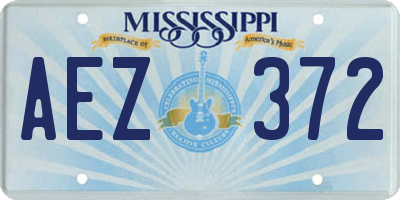 MS license plate AEZ372