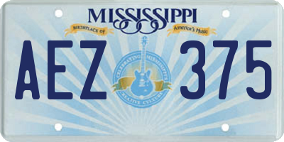MS license plate AEZ375