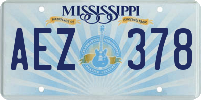 MS license plate AEZ378