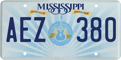 MS license plate AEZ380