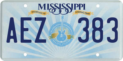 MS license plate AEZ383