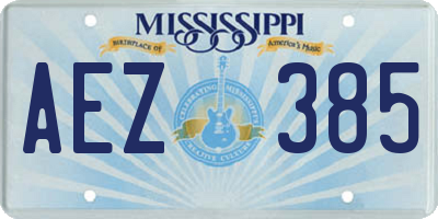 MS license plate AEZ385