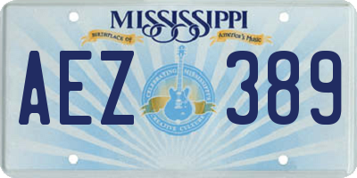 MS license plate AEZ389