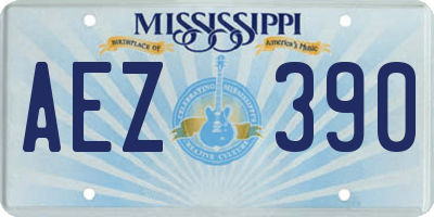 MS license plate AEZ390