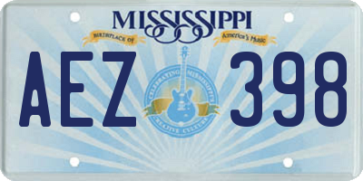MS license plate AEZ398