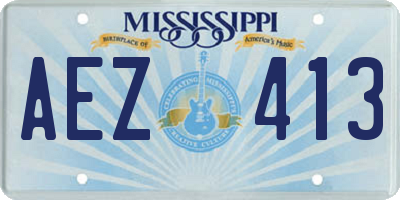 MS license plate AEZ413