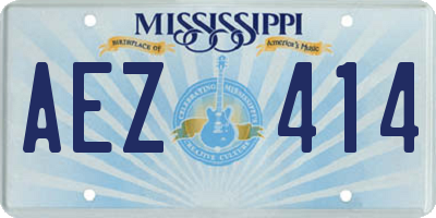 MS license plate AEZ414