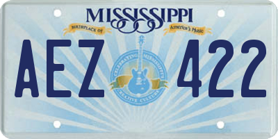 MS license plate AEZ422