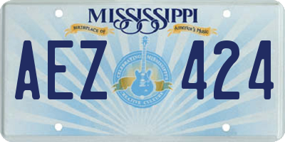 MS license plate AEZ424
