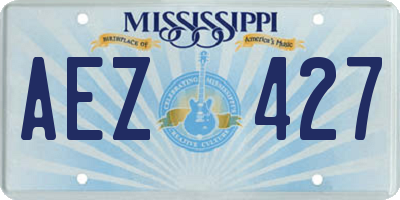 MS license plate AEZ427