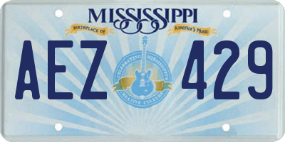 MS license plate AEZ429
