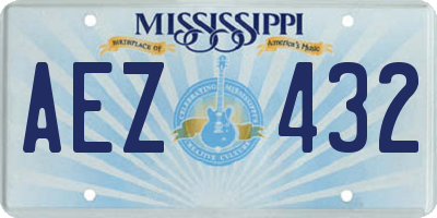 MS license plate AEZ432