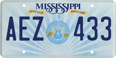 MS license plate AEZ433