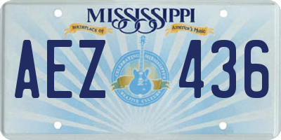 MS license plate AEZ436