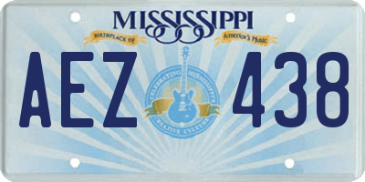 MS license plate AEZ438