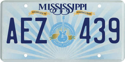 MS license plate AEZ439