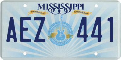 MS license plate AEZ441