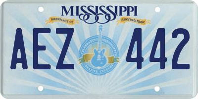 MS license plate AEZ442
