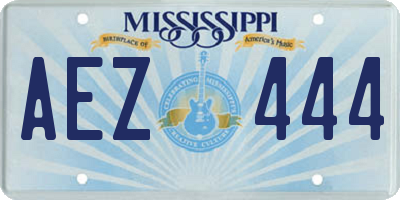 MS license plate AEZ444