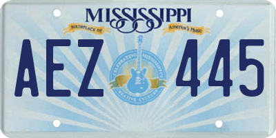 MS license plate AEZ445