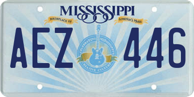 MS license plate AEZ446