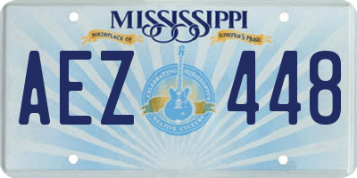 MS license plate AEZ448