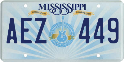 MS license plate AEZ449