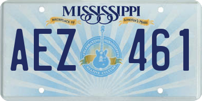 MS license plate AEZ461