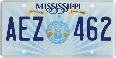 MS license plate AEZ462