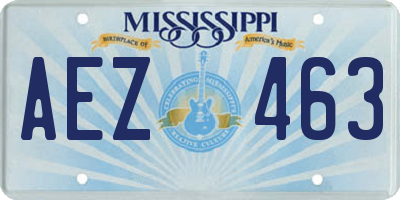 MS license plate AEZ463