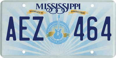 MS license plate AEZ464