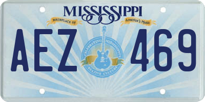 MS license plate AEZ469