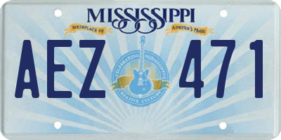 MS license plate AEZ471