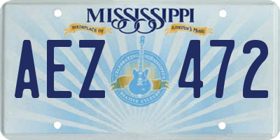 MS license plate AEZ472