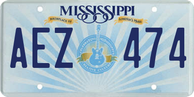MS license plate AEZ474