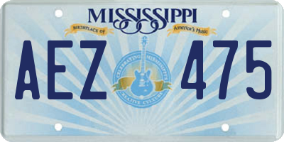 MS license plate AEZ475