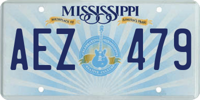 MS license plate AEZ479