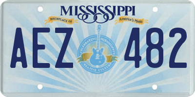 MS license plate AEZ482