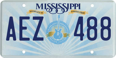 MS license plate AEZ488