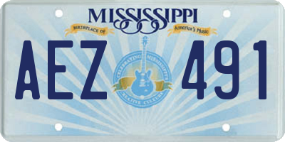 MS license plate AEZ491